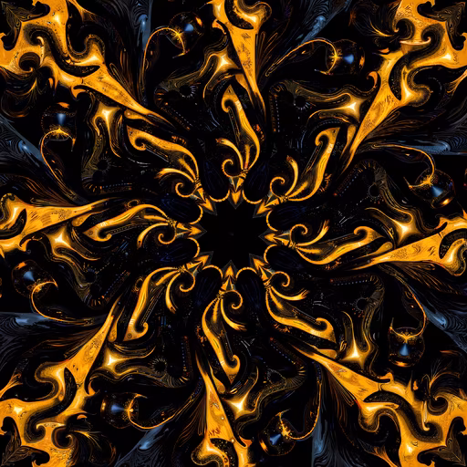 Golden Swirls on Black