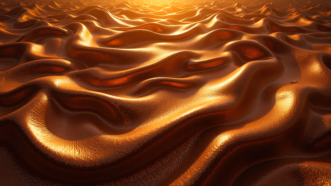 Golden Waves Illustration: Luxurious and Serene