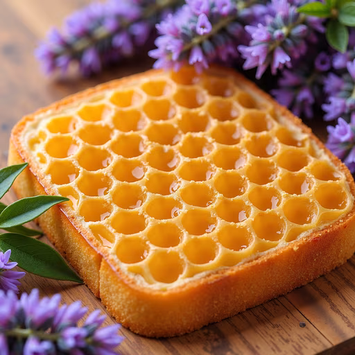 Honeycomb Cake with Lavender
