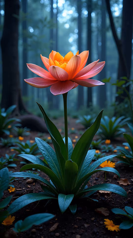 Lotus Flower in Forest