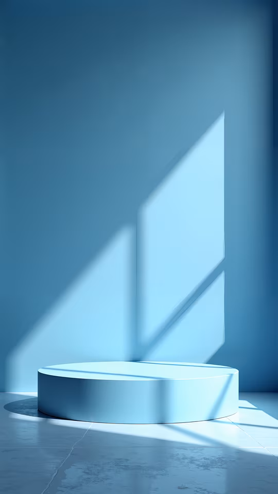 Minimalist Podium in Soft Blue