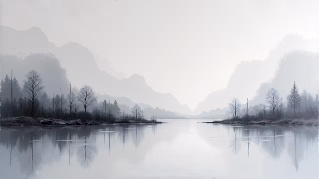Misty Mountains Reflection