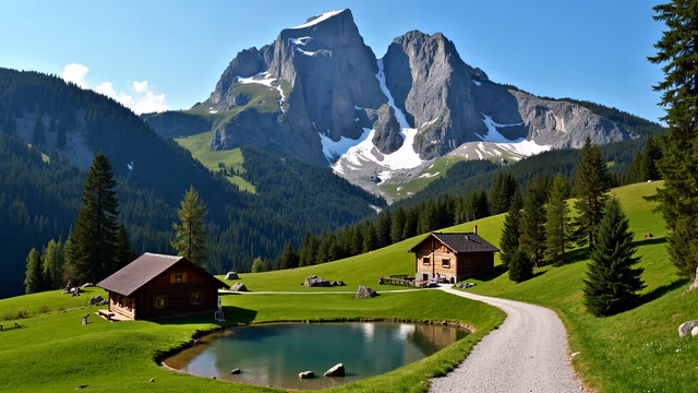 Mountain Retreat Illustration