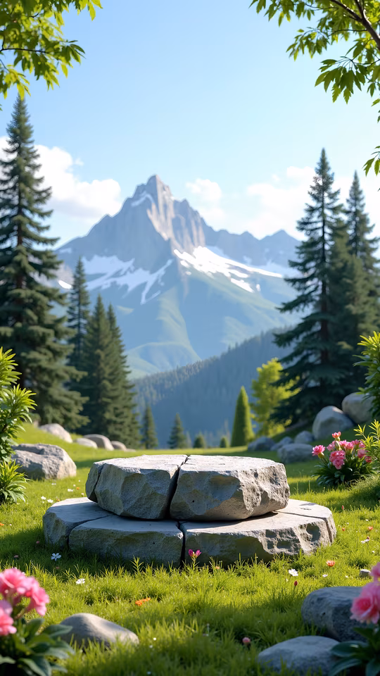 Mountain Serenity Illustration