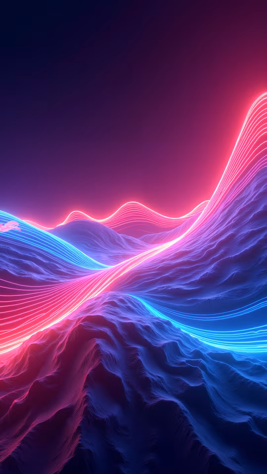 Neon Waves Illustration