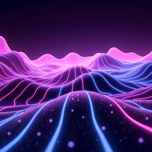 Neon Waves Illustration