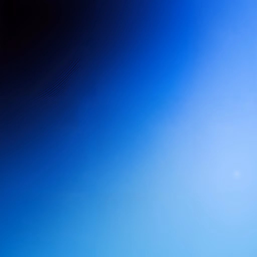A serene night sky illustration with a gradient of deep blue to light shades, featuring subtle star-like dots and a delicate wavy line.