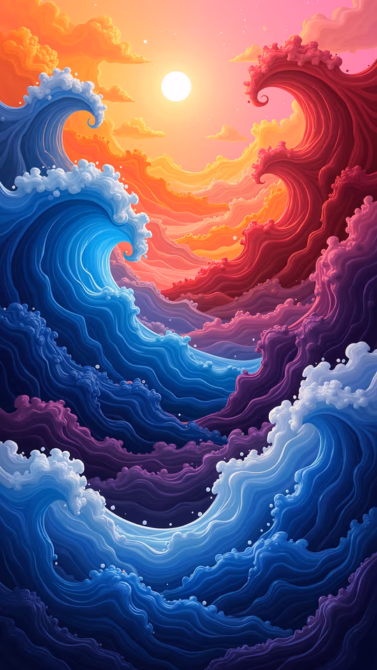 Ocean Waves Illustration