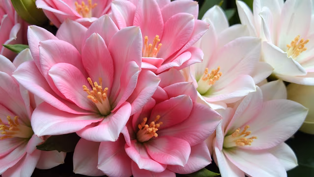Pink and White Flowers