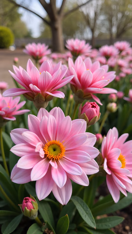 Pink Dahlia Garden