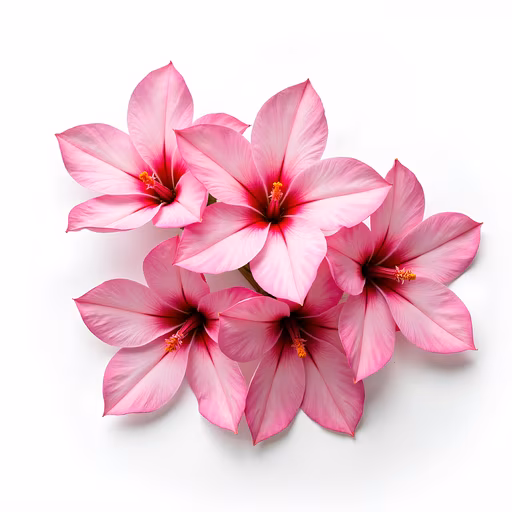 Pink Hibiscus Flowers Illustration