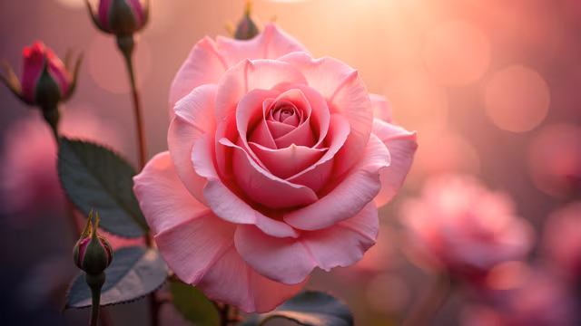 Pink Rose Illustration