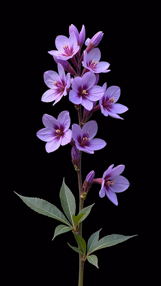 Purple Flowers Illustration