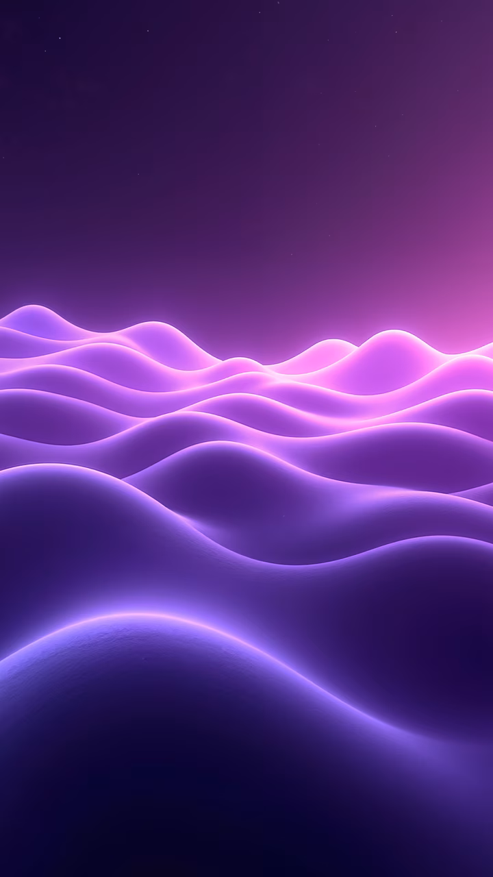 Mesmerizing purple waves create a tranquil and mysterious abstract art piece.
