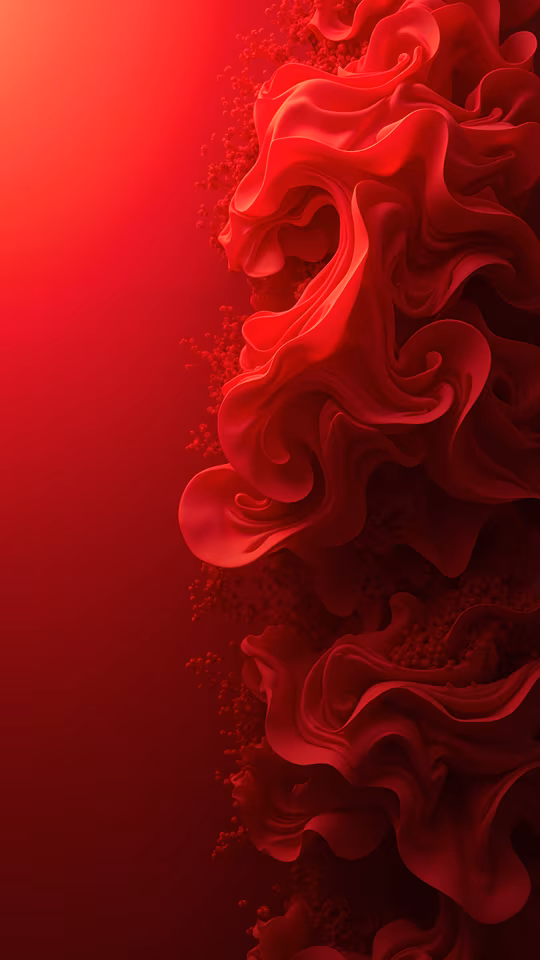 Red Flowing Waves Illustration