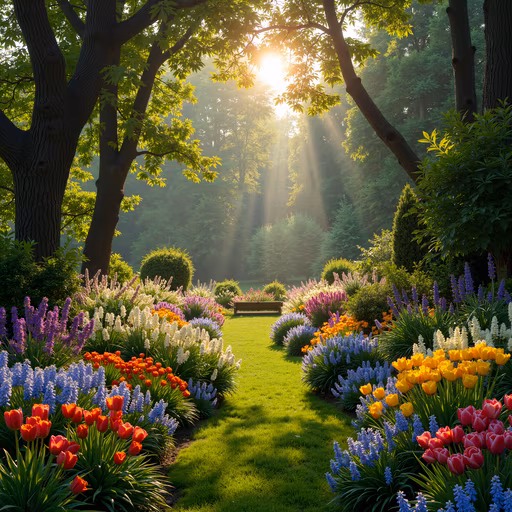 Sunlit Garden Illustration