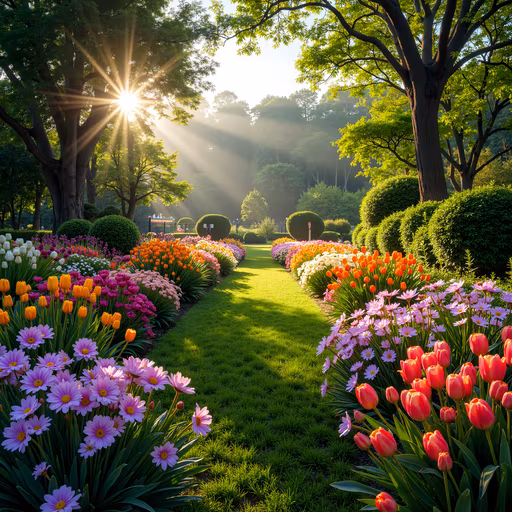 Sunlit Garden Path