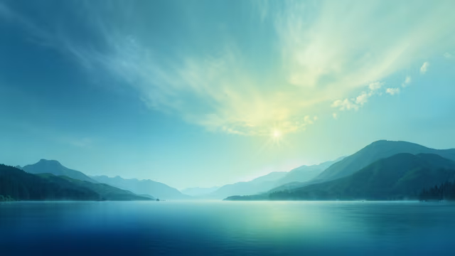Sunrise Over Serene Lake
