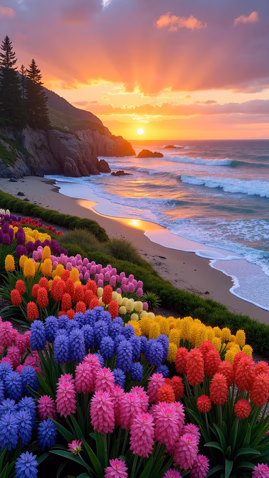 Sunset Beach Flowers