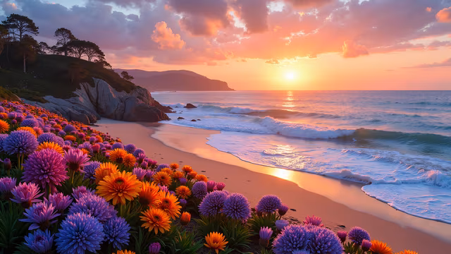 Sunset Beach Flowers