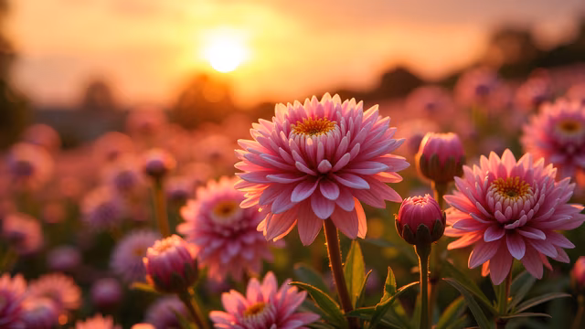 Sunset Flowers