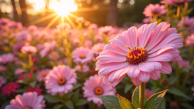 Sunset Flowers