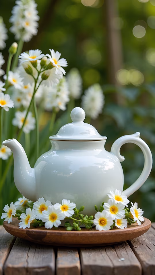 Teapot with Daisies
