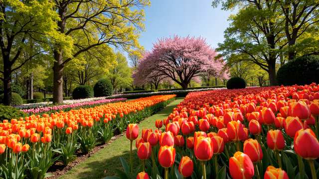 Tulip Garden Illustration