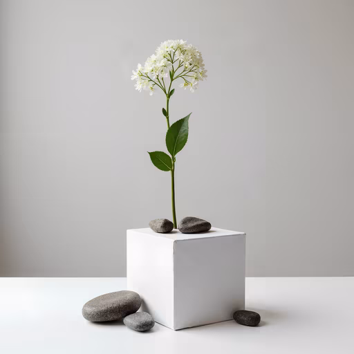 White Flower on White Cube
