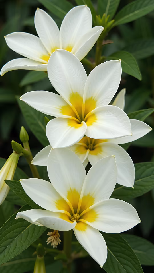 White Plumeria Flowers