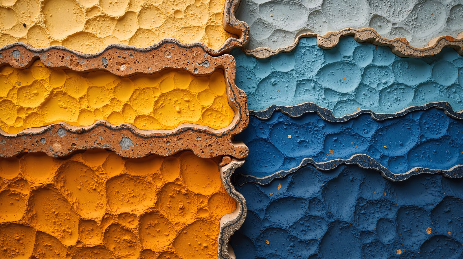 Vibrant abstract textures in primary colors, dynamic and energetic.