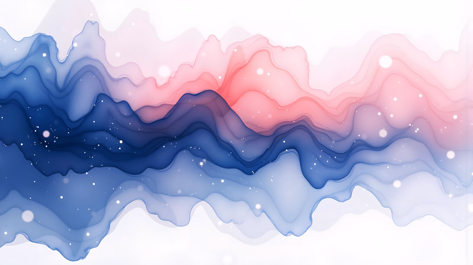 Soft, flowing waves in pastel hues create a tranquil, dreamy atmosphere.