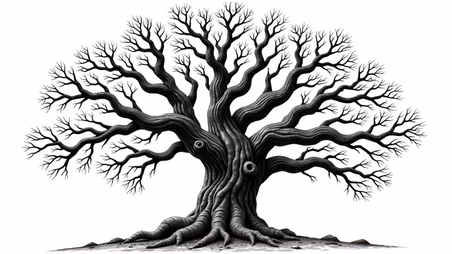 Ancient Tree Illustration