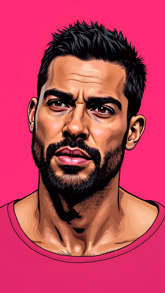 Bearded Man Illustration