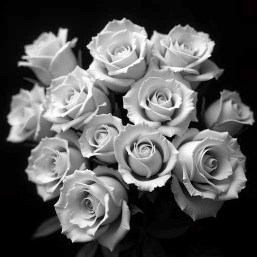 Black and White Roses