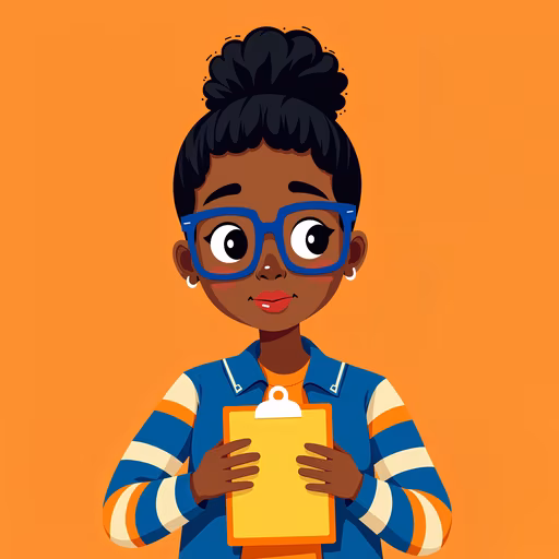 Brightly Illustrated Girl