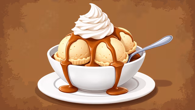 Caramel Ice Cream Sundae
