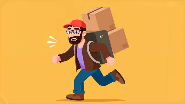 Cartoon Delivery Guy