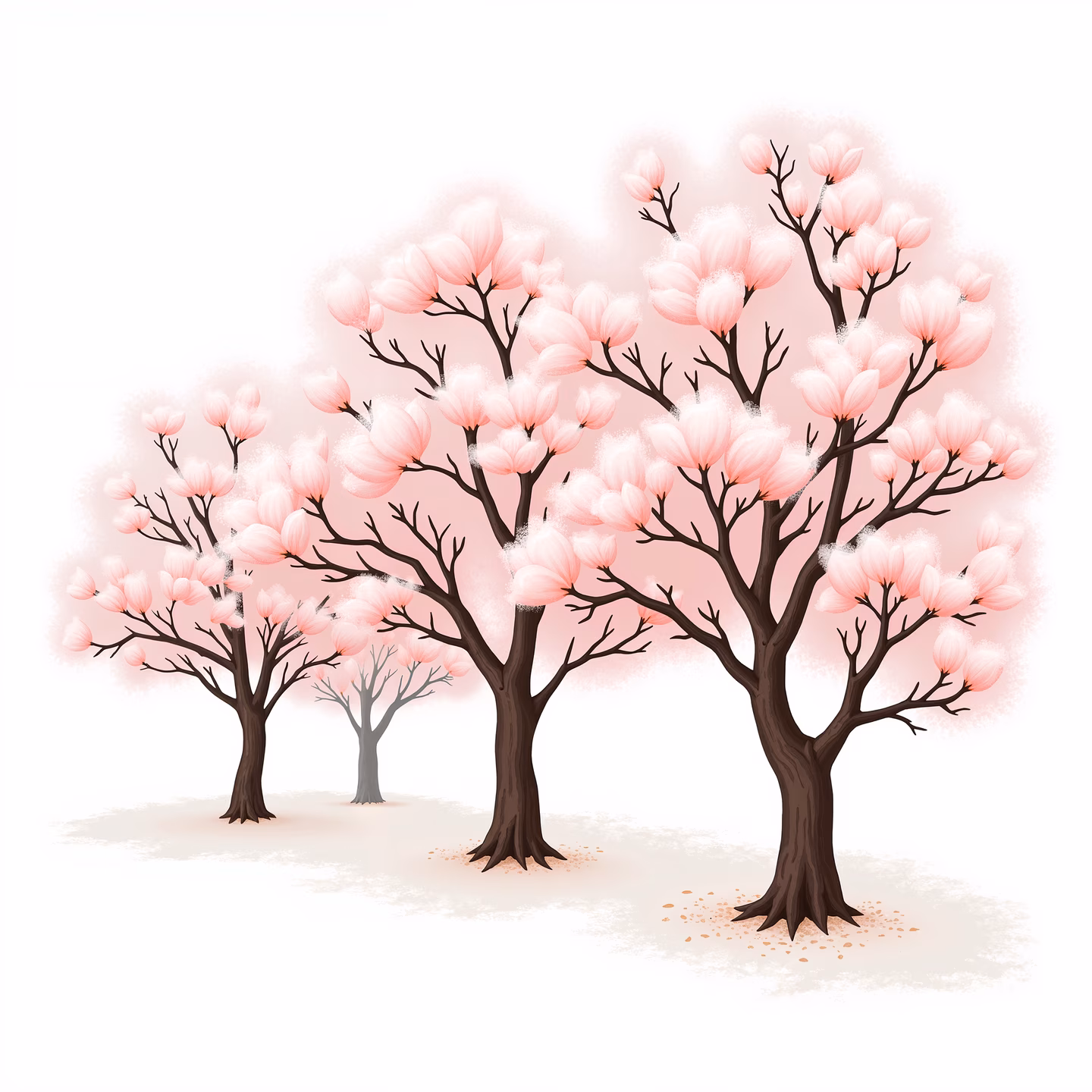 Delicate cherry blossoms in full bloom, creating a peaceful and harmonious scene.