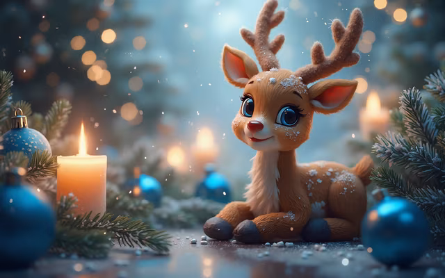 Christmas Deer Illustration