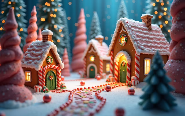 Christmas Gingerbread Village