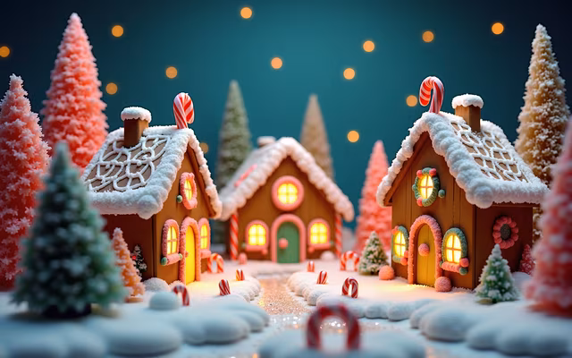 Christmas Gingerbread Village