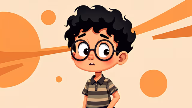Curly-haired Boy with Glasses
