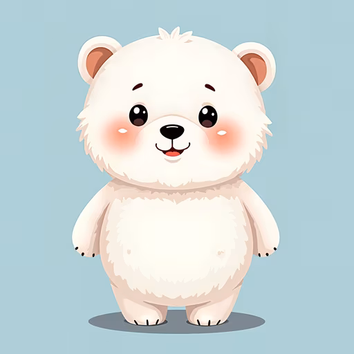 Cute Polar Bear Illustration