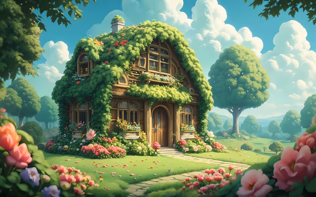 Enchanted Cottage Illustration