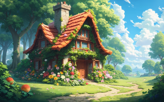 Enchanted Cottage Illustration