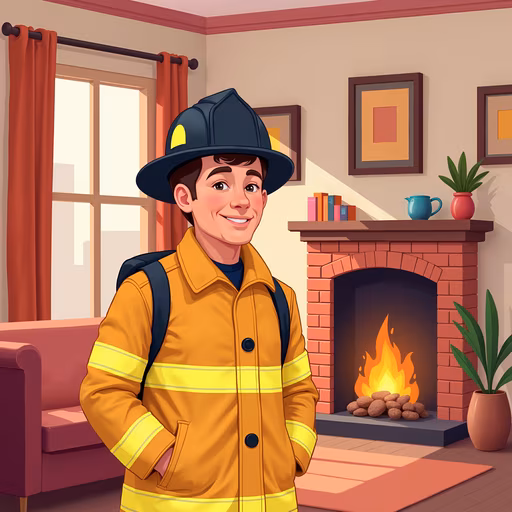 Firefighter at Home
