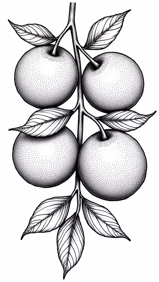 Four Apples on a Branch
