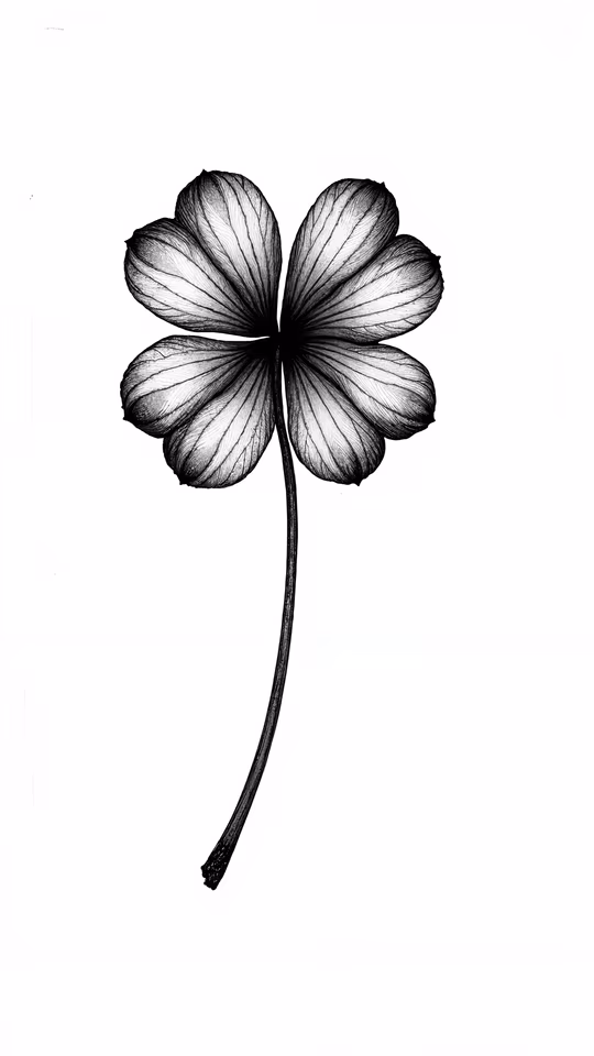 Four-Leaf Clover Illustration