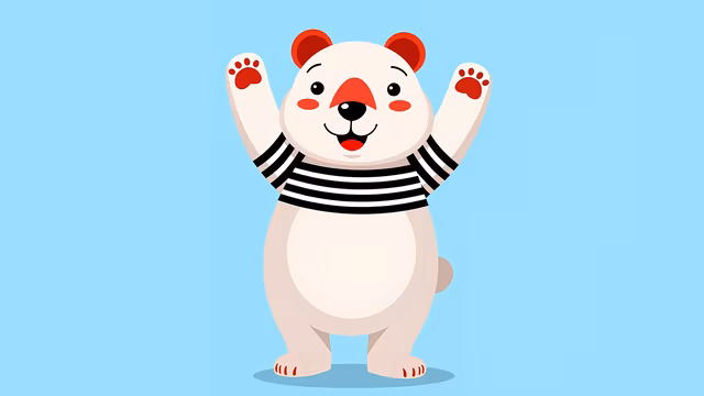 Happy Polar Bear Illustration
